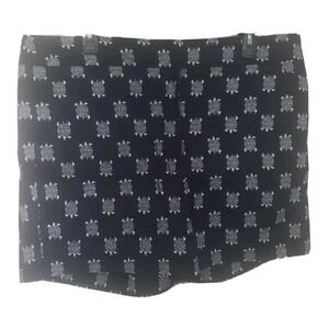 Ann Taylor Loft resort Riviera Shorts Sz 14  Navy Blue White Tribal Turtle Print